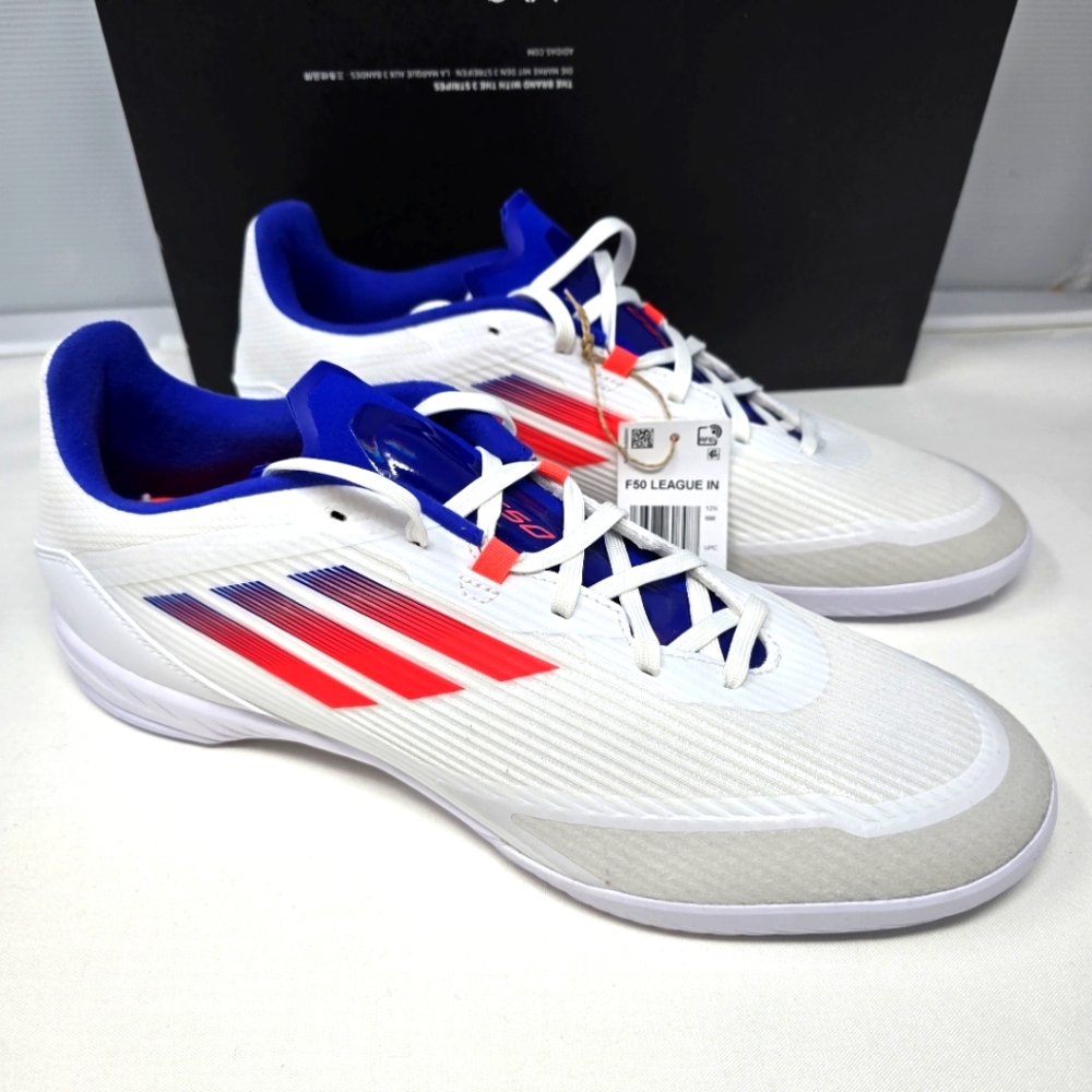 New‎ Adidas F50 League Men's Size 13 White Indoor Soccer Futbol Shoes IF1395.